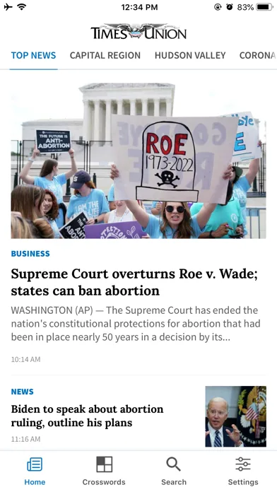 Times Union screenshot 2