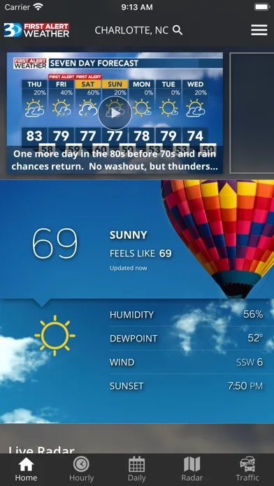 WBTV First Alert Weather screenshot 1