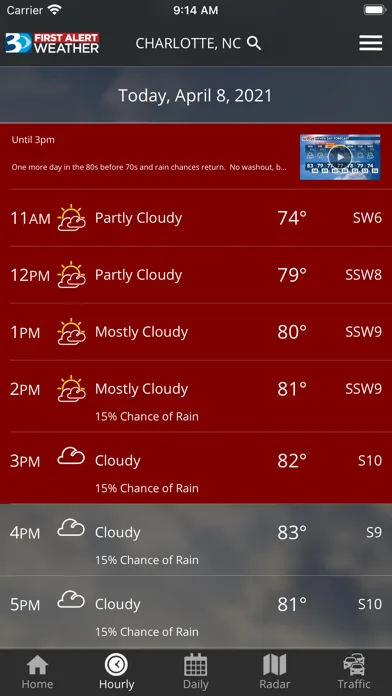 WBTV First Alert Weather screenshot 2