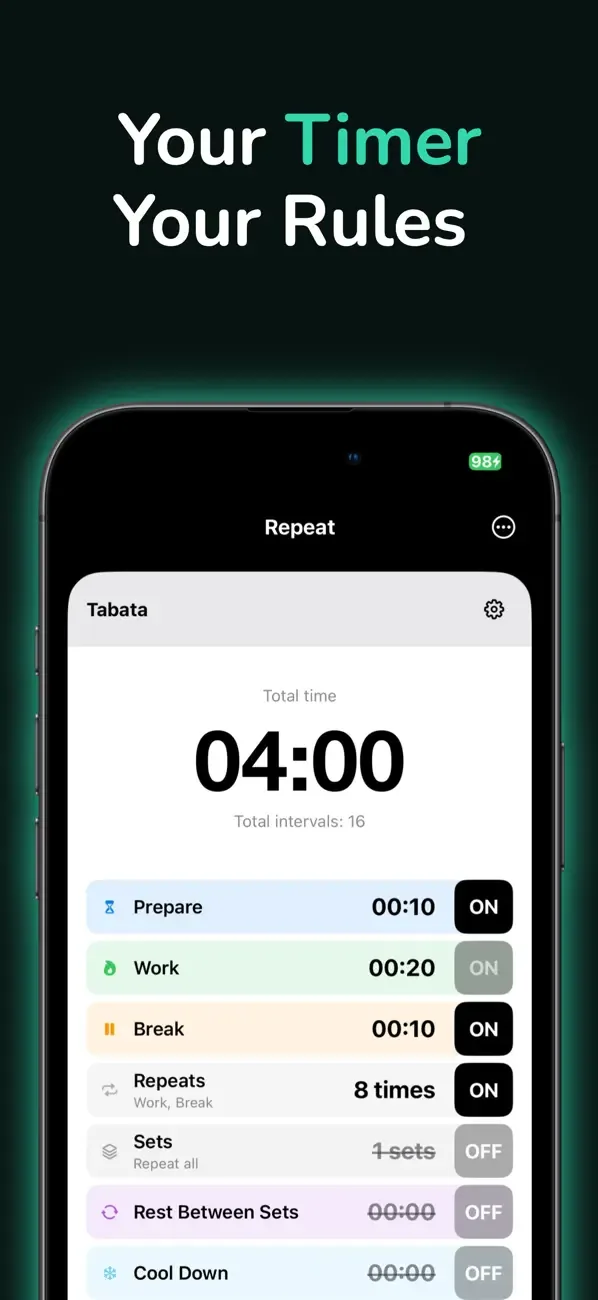 Timer for Workouts - Repeat screenshot 1