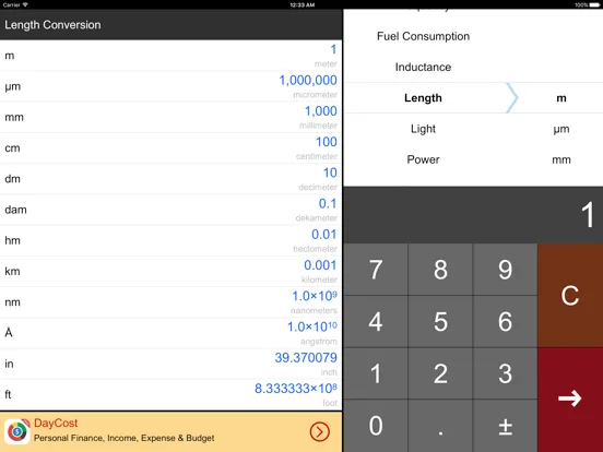 Unit Converter HD. screenshot 4