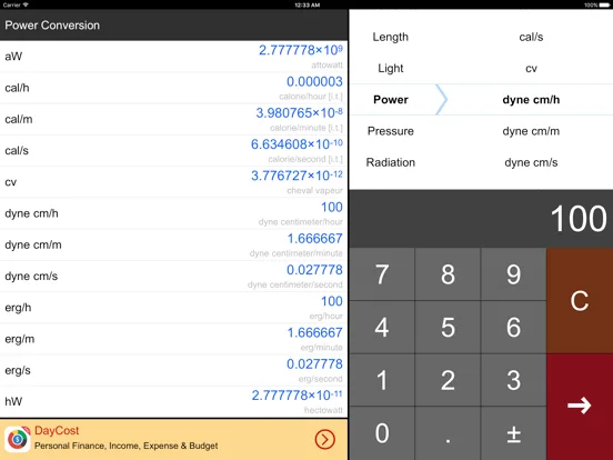 Unit Converter HD. screenshot 5