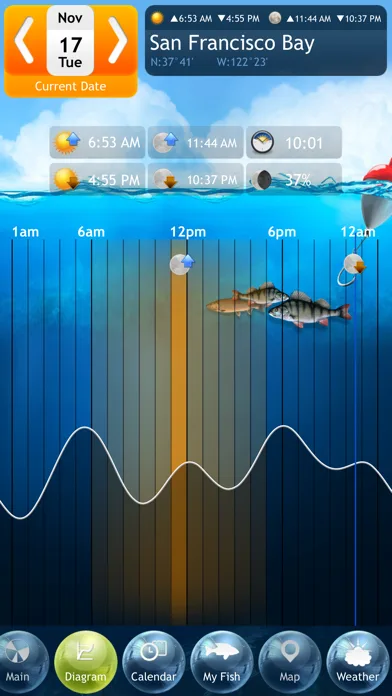 Fishing Deluxe - Best Fishing Times Calendar screenshot 3