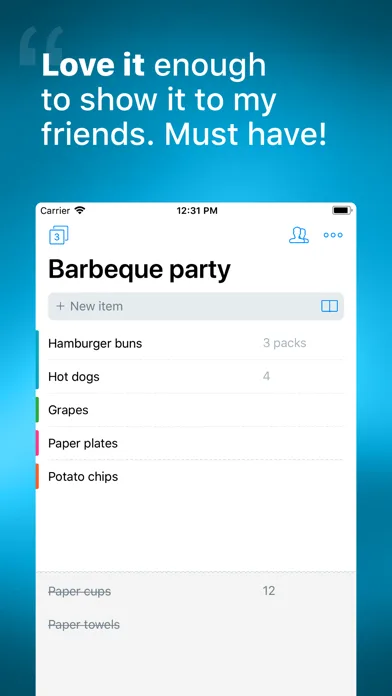 Grocery List with Sync screenshot 1