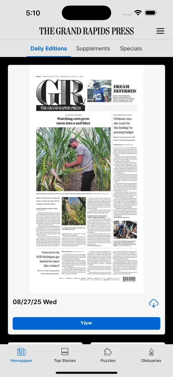 Grand Rapids Press screenshot 1