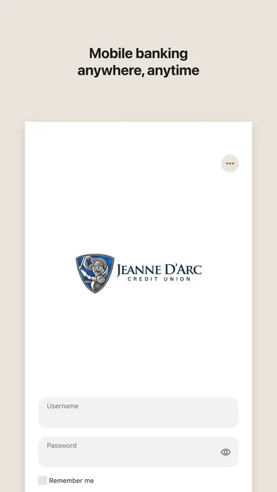 Jeanne D'Arc CU Mobile Banking screenshot 1