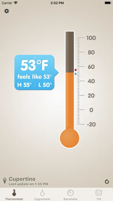 Thermo-hygrometer screenshot 1