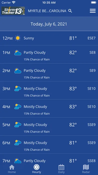 News13 WBTW Weather Radar screenshot 2
