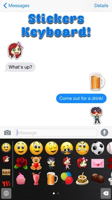 Big Emoji Keyboard - Stickers for Messages, Texting & Facebook screenshot 2
