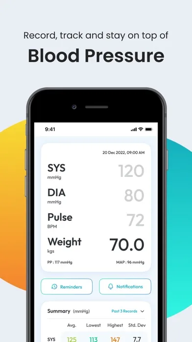 Blood Pressure Tracker SmartBP screenshot 1