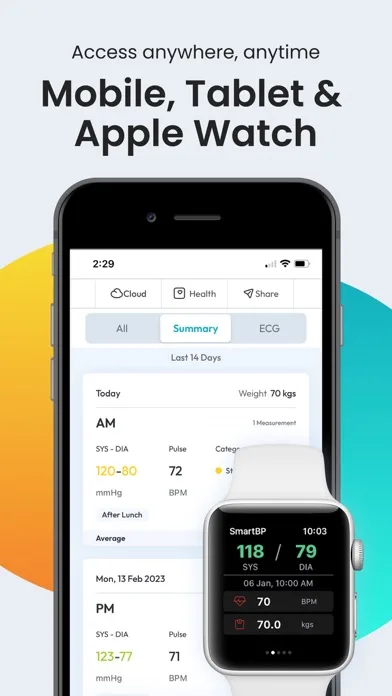 Blood Pressure Tracker SmartBP screenshot 2