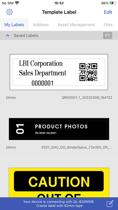 Brother iPrint&Label screenshot 5
