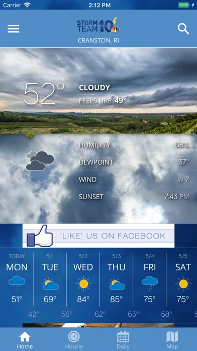 WJAR Radar screenshot 1