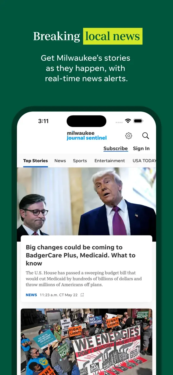 Milwaukee Journal Sentinel screenshot 1