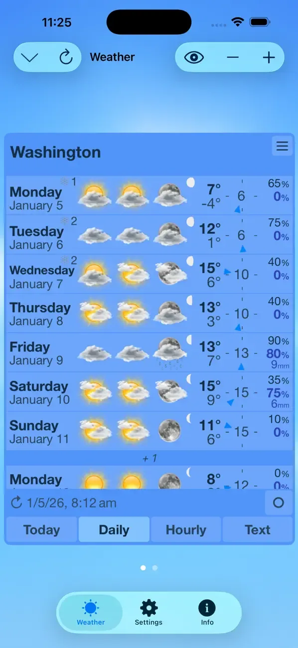 ClassicWeather screenshot 2