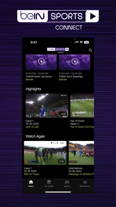 beIN SPORTS CONNECT screenshot 2