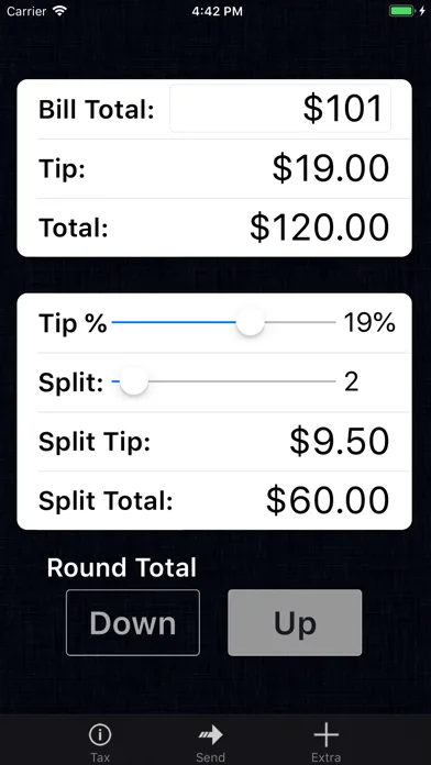 Tip Calculator % Pro screenshot 2