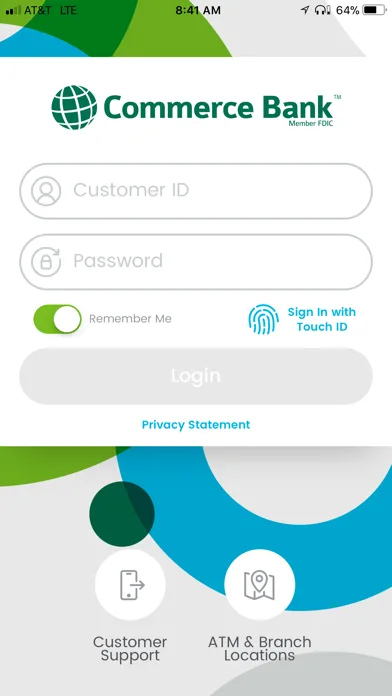 Commerce Bank for iPhone screenshot 1