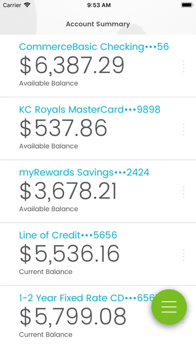 Commerce Bank for iPhone screenshot 2
