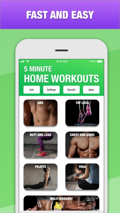 5 Minute Home Workout screenshot 1