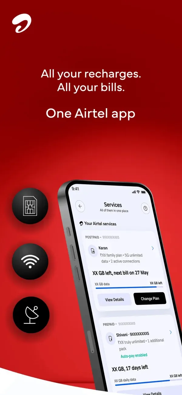 Airtel App: Recharge & Bank screenshot 1