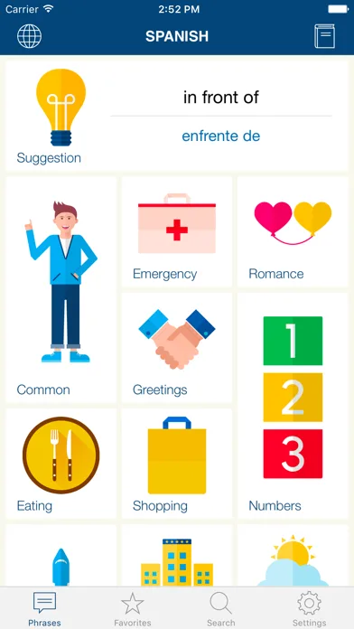 Learn Spanish Phrases screenshot 1