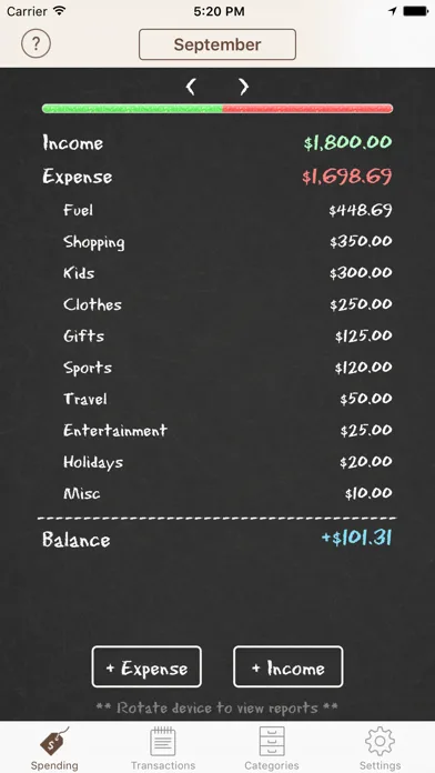 Spending Tracker screenshot 1