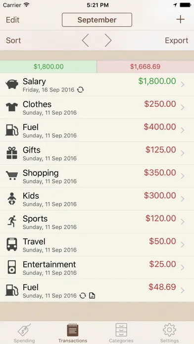 Spending Tracker screenshot 2