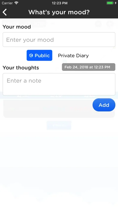 Moodtrack Social Diary screenshot 2