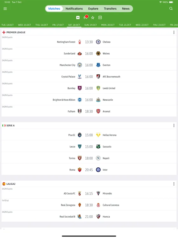 BeSoccer: Soccer Live Score screenshot 1