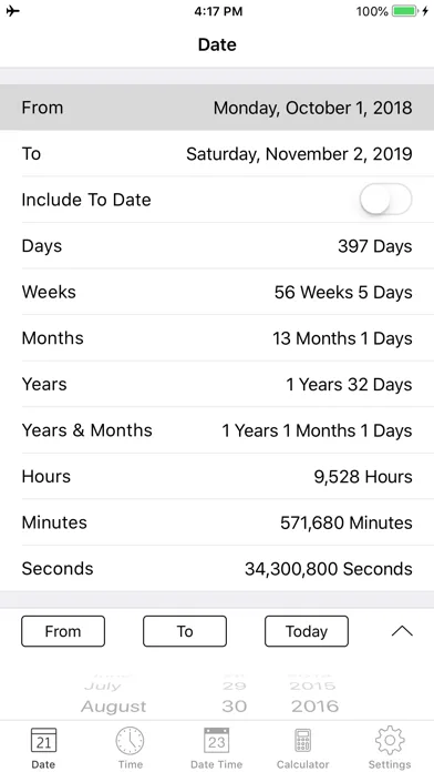 Date and Time Calculator screenshot 1