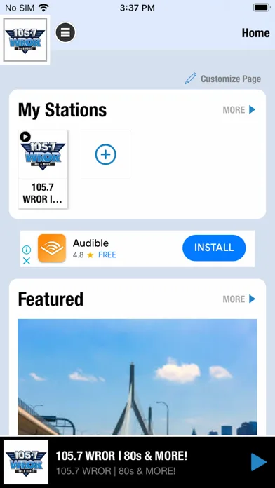 105.7 WROR screenshot 1