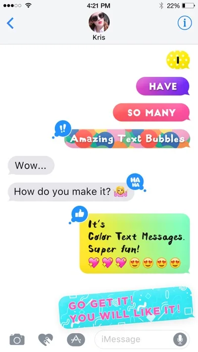 Color Text Messages- customizer colorful texting screenshot 1