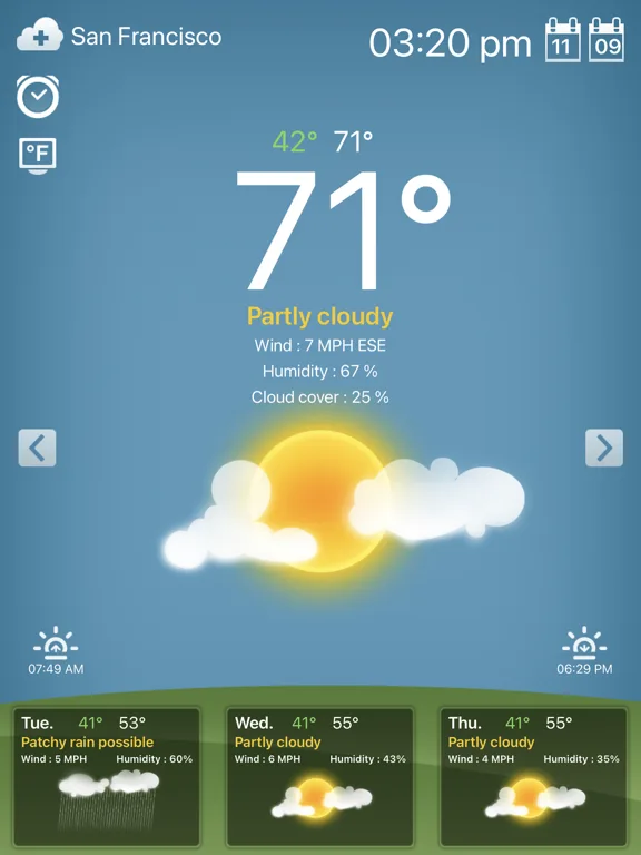 Weather for iPad! screenshot 2