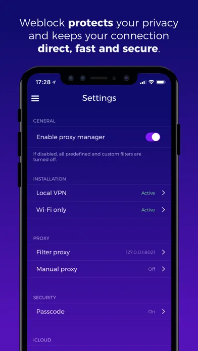 Weblock: adblock & proxy screenshot 4