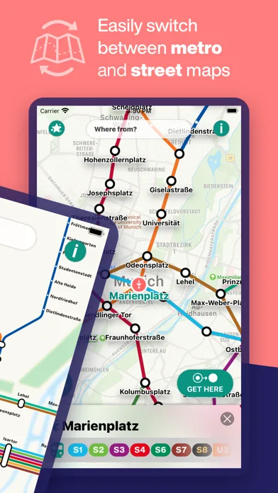 Munich Metro - map & route screenshot 2