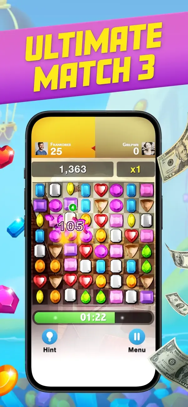 Diamond Strike - Match 3 Games screenshot 2