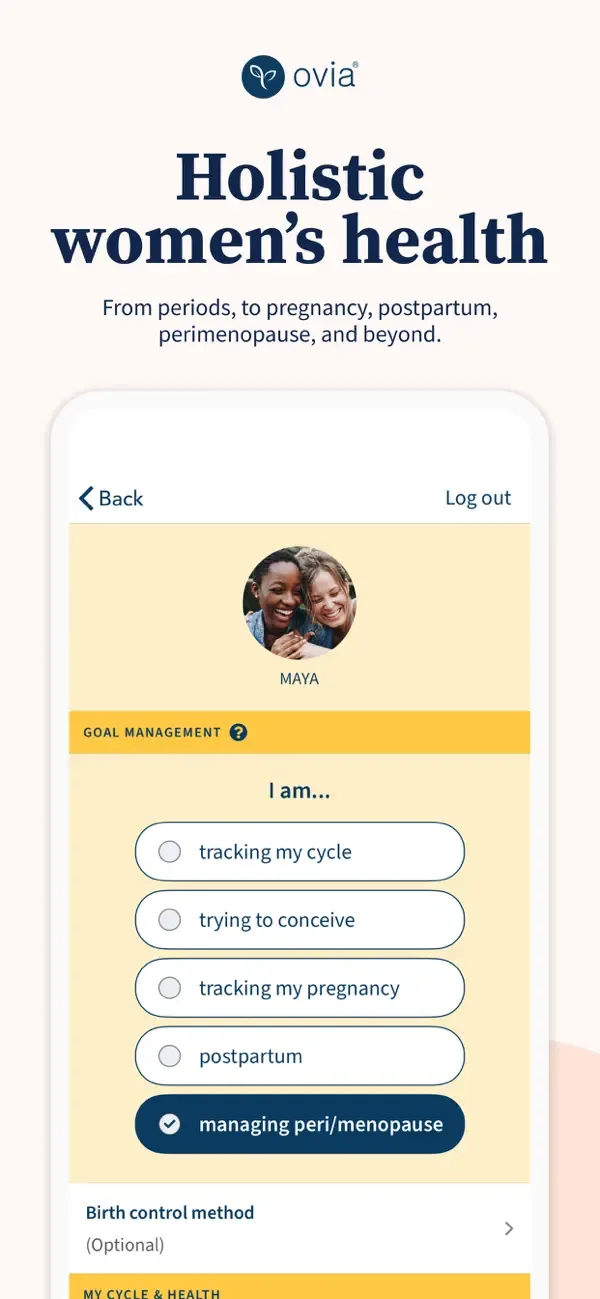 Ovia Cycle & Pregnancy Tracker screenshot 1