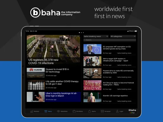 baha Stock Markets (iPad) screenshot 4