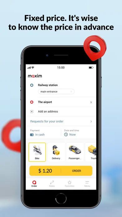 maxim: order a taxi & delivery screenshot 2