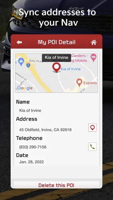 Kia eServices screenshot 2