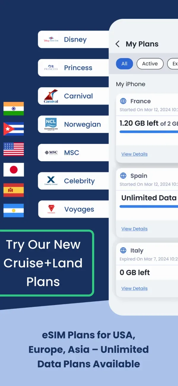 eSIM + Travel Data : GigSky screenshot 2