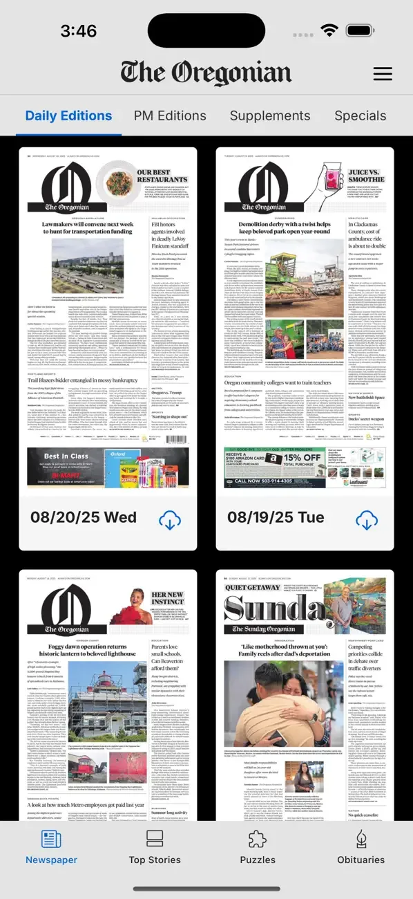 The Oregonian News screenshot 2