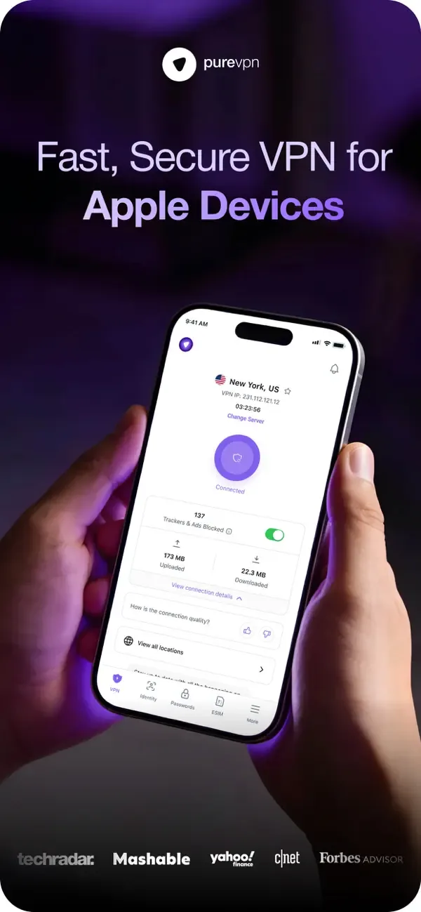 PureVPN: Fast and Secure VPN screenshot 1