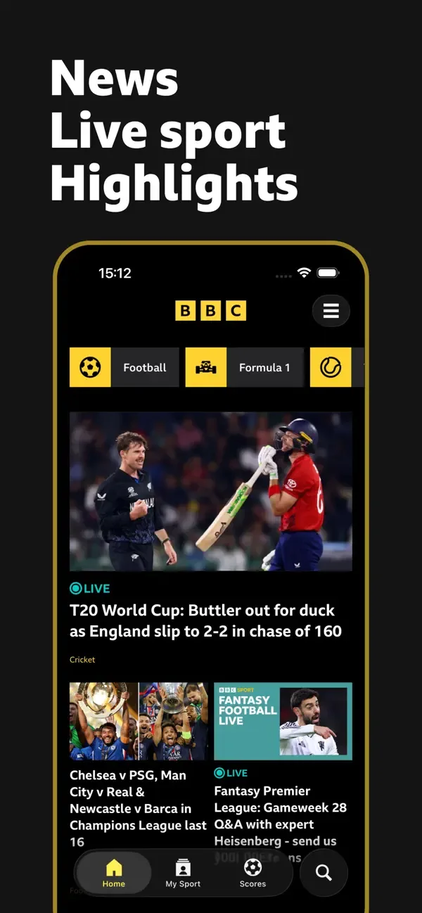 BBC Sport screenshot 1