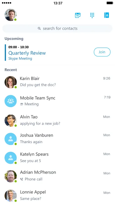 Skype for Business screenshot 1