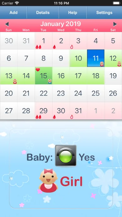 Fertility & Period Tracker screenshot 1