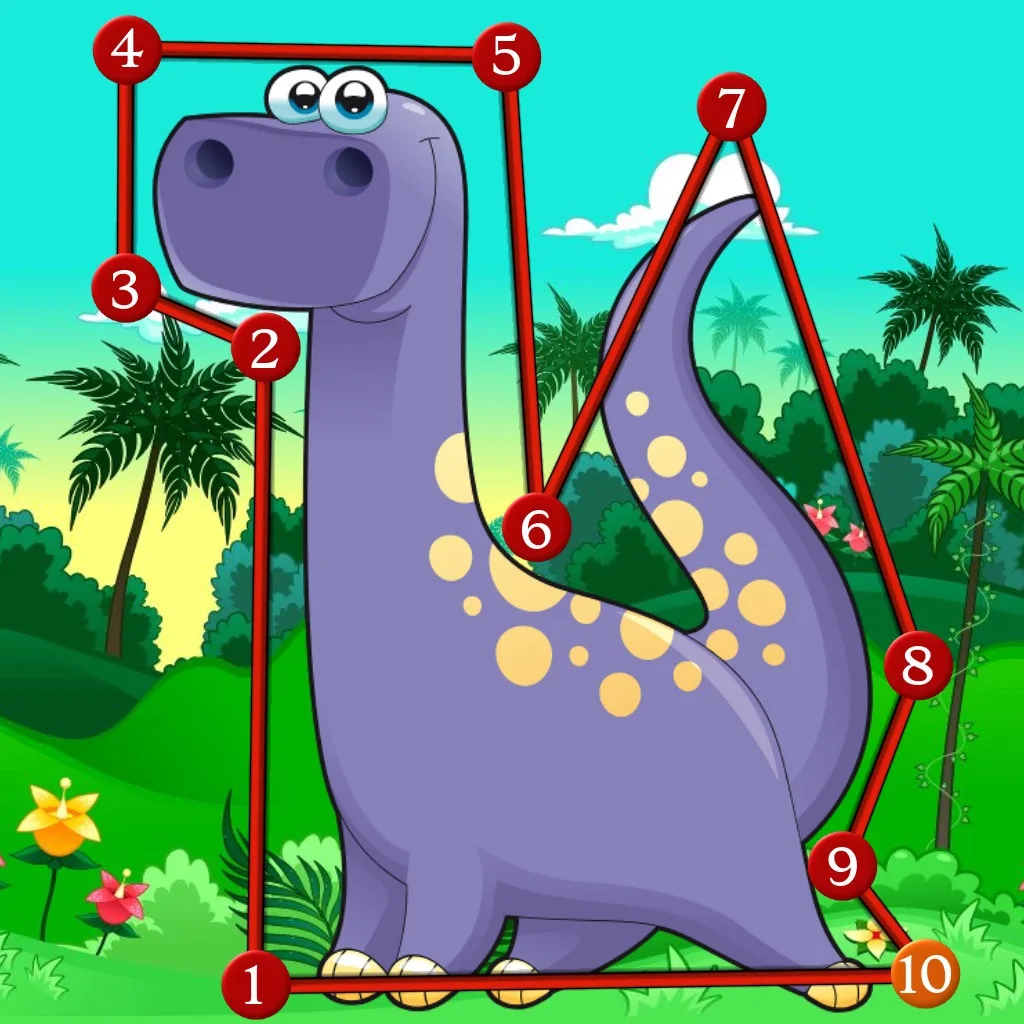 Dinosaur Dots Connect for kids