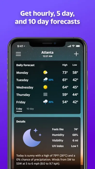 Yahoo Weather: Forecast & Maps screenshot 2