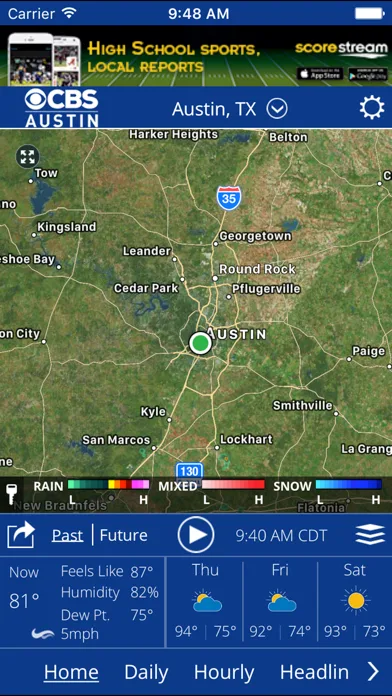 CBS Austin WX screenshot 2